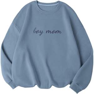 เสื้อสเวตเชิ้ตปักลายสำหรับคุณแม่ แบบลำลอง ทรงโอเวอร์ไซส์ มีฮู้ดคอกลม สำหรับชีวิตคุณแม่ - Product Image 5