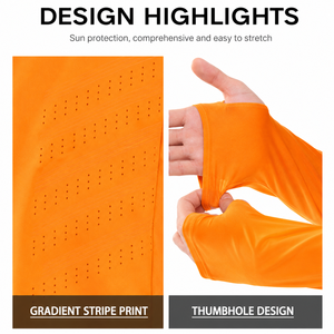 Sweat à capuche de pêche Performance Orange Néon |   Chemise de protection solaire à manches longues UPF 50+ avec logo personnalisé - Product Image 3