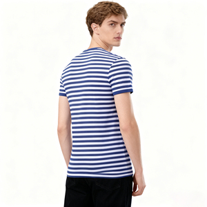 New OEM Wholesale Oversized <b>Short</b> <b>Sleeve</b> T-shirts for Men Women 100% Cotton Breathable Quick Dry Casual Blue White Contrast - Product Image 4