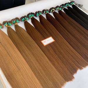 Extensiones de cabello virgen Remy 100% de alta calidad, doble dibujado, punta plana, estilo recto, trama de cabello humano vietnamita crudo - Product Image 2