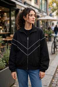 Chaqueta Negra Extra Grande con Cierre de Cremallera ONETEN APPAREL, Deportiva, Resistente al Viento, con Cuello Alto, Unisex, de Poliéster, para Invierno, Informal - Product Image 5