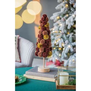 Albero di Natale Multicolore 17x17x51 cm per Decorazioni da Tavolo, Ideale per Caffè e Ambientazioni Natalizie - Product Image 5