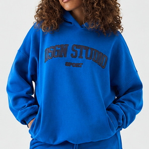 DTG Women's Hoodie Shorts Set <b>Custom</b> Printed Polyester Cotton Casual Two Piece Outfit Personalized Pullover Matching Streetwear - Product Image 3