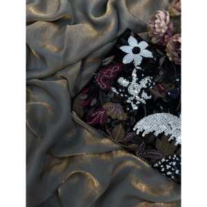 Vestidos de noche de Sari multihilo de diseñador para ropa de fiesta - Product Image 4