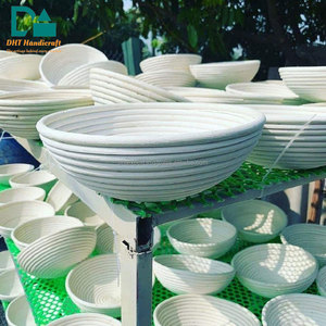 Cesta para hornear pan redonda de ratán Natural ecológica, herramienta de panadería casera de Vietnam - Product Image 4