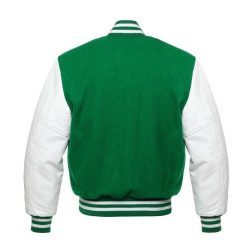 Red <b>Men</b> Varsity <b>Jacket</b> Black <b>Leather</b> Sleeves Stand Collar Casual Autumn Style Button Closure Regular Fit - Product Image 6