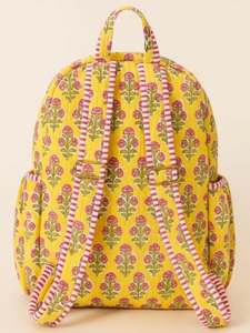 Printed Quilted Wash Cotton School <b>College</b> <b>Backpack</b> Bag Handmade Kids Travel Bag Jaipur Printed Cotton Bohemian Bag - Product Image 6