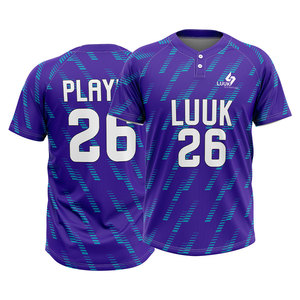 Camiseta de Béisbol Personalizada con 2 Botones en la Parte Delantera, Uniforme de Equipo para Clubes, Ligas, Pedidos al por Mayor, OEM y de Marca Privada - Product Image 6
