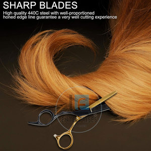 กรรไกรตัดผมมืออาชีพ สแตนเลสคุณภาพสูง น้ำหนักเบา ทนทาน ใช้ซ้ำได้ - Product Image 6