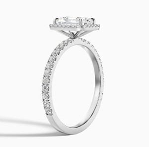 Radiant Cut Moissanite <b>925</b> Sterling <b>Silver</b> 14K Gold Plated Engagement Wedding Promise <b>Ring</b> Claw Setting Elegant Minimalist - Product Image 3