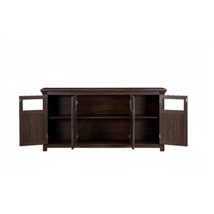 4-Door Farmhouse-Style TV Stand and Coffee Table Barn-Design Buffet <b>Sideboard</b> and Bar Cabinet for Home or Office Use - Product Image 4