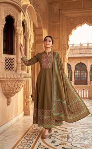 Châle en mousseline de coton couleur moutarde pour femme Womanica, motif traditionnel indien pakistanais, tissu 220g, toutes saisons, pour mariage et fête - Product Image 6