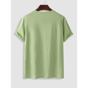 Camiseta de secado rápido 100% algodón, cuello redondo, manga corta, en venta, estampado liso, de la mejor calidad, camisetas casuales para hombre - Product Image 5