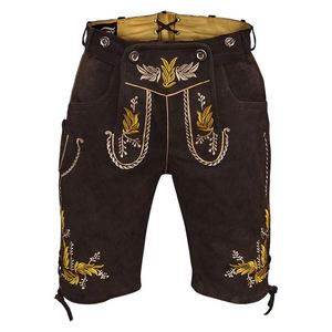 Lederhosen bavarois de haute qualité pour hommes, en cuir véritable, costume d'Oktoberfest, Lederhosen bavarois brodés, shorts traditionnels - Product Image 4