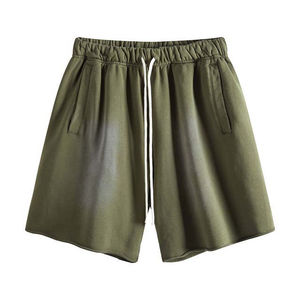 Shorts Homme de Haute Qualité en Coton Délavé à l'Acide, Coupe Décontractée, Logo Personnalisé Imprimé, Nouvelle Collection 2026, Vente en Gros - Product Image 3