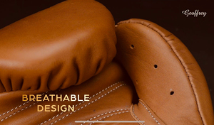 Gants de boxe en cuir avec fermeture à lacets pour adultes, équipement d'entraînement professionnel - Product Image 5