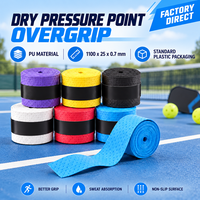 Sangle de poignée pour raquette de pickleball en PU à points de pression, vente en gros directe d'usine, approvisionnement en vrac pour le tennis et le badminton