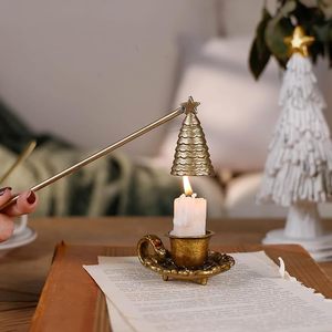 Metal <b>Candle</b> Snuffer, Vintage <b>Candle</b> with Long Handle, Christmas Tree Shape Decorative Metal <b>Wick</b> Flame Snuffer <b>Candle</b> - Product Image 4