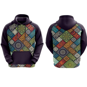 Sweat-shirts personnalisés en coton et polyester avec impression graphique sur toute la surface, effet délavé, sublimation - Product Image 1