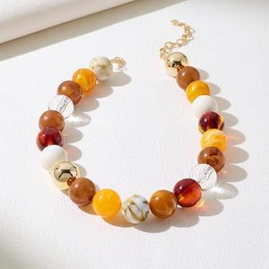 Necklaces for Women 20MM <b>Large</b> Oversized Resin <b>Beaded</b> Necklace Bold Statement Chunky Choker Necklace Boho Summer Jewelry - Product Image 3