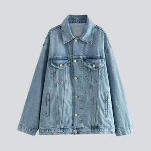 Wholesale Custom Genuine Denim Jacket for Women High Quality Regular Fit Knitted Breathable - Product Image 1