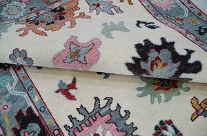 Alfombra Clásica de Lana Anudada a Mano, Estilo Kurdo, con Patrón Floral Bordado, Suave, Acolchada, Lavable, Ecológica, Antideslizante, Apta para Mascotas - Product Image 6