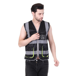 Chaleco de seguridad con hombros caídos, alta visibilidad, color lima, ANSI Clase 3, malla de poliéster transpirable, cierre de gancho y bucle de 5 puntos. - Product Image 2