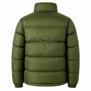 Chaqueta Acolchada Verde Oliva para Hombre, Transpirable, Resistente al Viento, Informal de Invierno, con Cierre y Cuello Alto, Grosor Estándar - Product Image 3