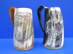 High Quality Natural Handmade Eco-Friendly Buffalo Horn Viking Drinking Horn Mug Polished Animal Style Natural Color <b>Beer</b> Mead - Product Image 5