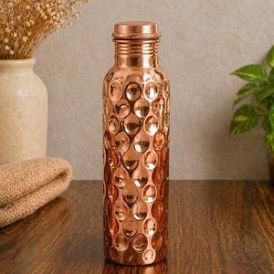 Hot Selling Diamond Hammered Water <b>Bottle</b> With Handle LID Most Trending Designer Copper <b>Bottle</b> Adults Travel <b>Bottles</b> - Product Image 6