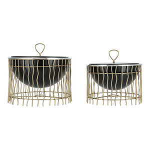 Modern Round Casserole Pot with Stainless Steel <b>Wire</b> Cage and Lid Durable Metal Design for General Use on Gas and Induction - Product Image 6
