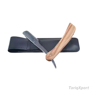 Customized Professional Quality Stainless Steel <b>Single</b> <b>Blade</b> Body Shaving <b>Razor</b> Wood Handle Custom Logo Non-Disposable - Product Image 6