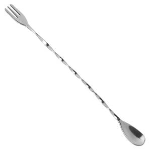 Cuillère à bar en métal faite à la main, long manche, ustensile pour mélanger les cocktails, mélangeur de boissons, outil de barman artisanal, fournitures de bar haut de gamme - Product Image 5