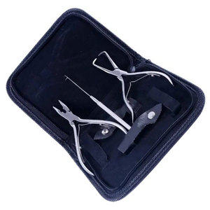 Best Selling Hot Hair Extensions Tools Kit with Professional Pliers <b>Beading</b> Jar Loop <b>Needle</b> Pulling Hook Silicone Lined Micro - Product Image 6
