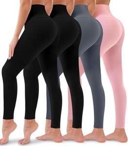 Leggings de yoga sans couture couleur bordeaux à séchage rapide pour femmes, 100% coton, taille haute, logo personnalisé, leggings pour femmes en vente - Product Image 1