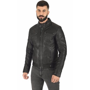 Chaqueta de Cuero Genuino para Hombre, Estilo Clásico, con Logotipo Personalizado, Estilo Urbano, Transpirable, con Cierre de Cremallera, Chaquetas de Invierno para Hombre - Product Image 6