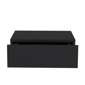 Modern 5"H <b>Floating</b> Nightstand Black Wall Mounted Bedside Shelf with Drawer Contemporary <b>Floating</b> Nightstand with Drawer - Product Image 2