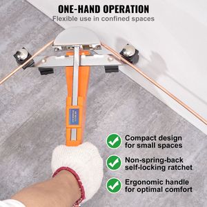 1/4\" 7/8\" Diametro Esterno Piegatubi a Cricchetto con 7 Matrici, 90 Gradi Avanti/Indietro, Manico in Alluminio, Utensili per Piegatura Tubi - Product Image 1