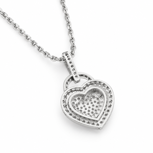 Colgante de Plata de Ley 925 con Incrustaciones de Moissanita en Forma de Corazón, Regalo para Mujer - Product Image 5