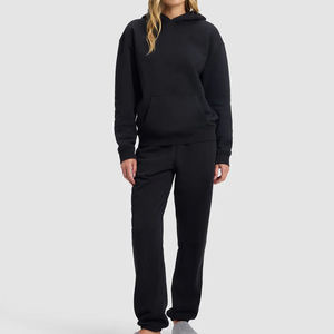 Customized <b>Womens</b> Tracksuit Cotton <b>Fleece</b> Printed Matching <b>Jogger</b> Set Bulk Supplier - Product Image 1