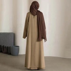 Good Quality All Season Wear <b>Women's</b> <b>Abaya</b> Flared Embroidered Long Sleeve Polyester Chiffon Georgette Abayas For <b>Women</b> - Product Image 6
