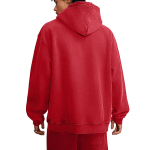 Conception Unique, Logo Personnalisé, Qualité Supérieure, Vente en Gros Hiver, Qualité Supérieure, Sweat-shirt Homme en Coton Uni Délavé à l'Acide, Écologique - Product Image 4