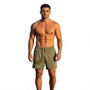 <b>Men's</b> High Street Eco-Friendly Mesh <b>Shorts</b> <b>with</b> <b>Elastic</b> <b>Waist</b> 100% Cotton Breathable Fabric Classic Olive Green - Product Image 5