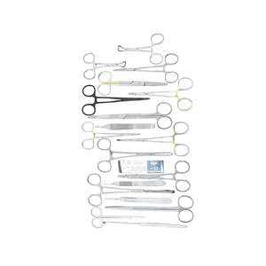 Juego de Instrumentos Quirúrgicos Veterinarios Reutilizables de 71 Piezas para Esterilización de Perros, Mango Negro y Dorado, Procedimientos Manuales Profesionales - Product Image 4