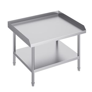Tavolo da Lavoro Professionale in Acciaio Inox 30 X 36 X 26 Pollici, Banco da Lavoro per Cucina Commerciale con 3 Lati Rivestiti per Preparazione Alimenti - Product Image 1