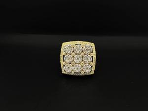 Bague élégante en argent 925 avec moissanite, pierre étincelante, inspirée du hip-hop, bijou unisexe tendance pour les fêtes et les cadeaux - Product Image 2