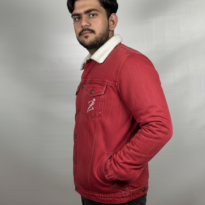 Veste en jean pour homme High Street, 100% coton, tissu toile, hiver, décontractée, respirante, séchage rapide, logo frontal. - Product Image 4