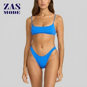 Ensemble bikini 2 pièces sexy personnalisé pour femme, maillot de bain triangle à nouer avec jupe de plage et culotte string, tenue de plage - Product Image 1