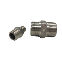 Raccord hexagonal en acier inoxydable argenté de haute qualité HN, marque Chico, pour moulage industriel, 1/8"-4", surface lisse, logo personnalisé