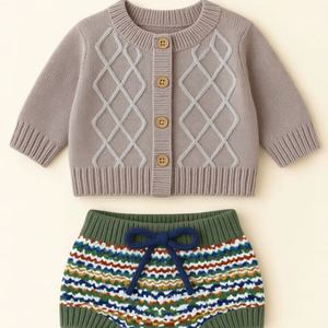 Conjunto de Ropa de Invierno para Bebé, Tejido Suave, Ropa Infantil Cálida y Cómoda para Uso Diario, Logotipo Personalizado, Fabricación Privada - Product Image 1